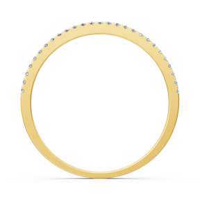 Bague demi-éternité en or jaune avec diamant Birgie