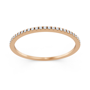 Birgie diamond half eternity ring in rose gold