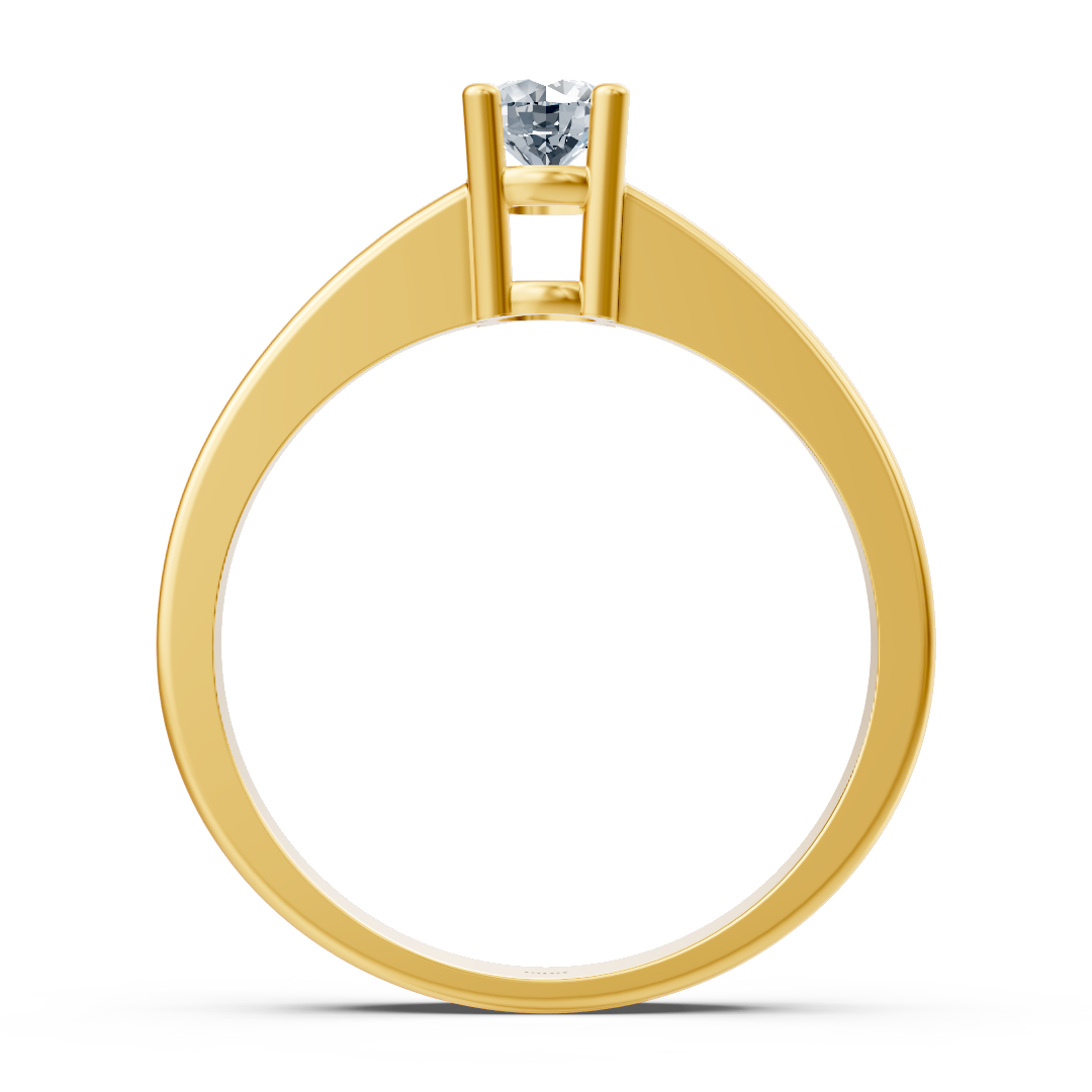 Birgie diamond solitaire ring in yellow gold