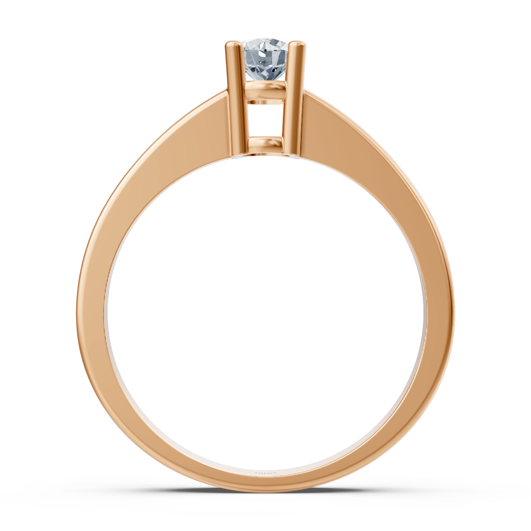 Birgie diamond solitaire ring in rose gold