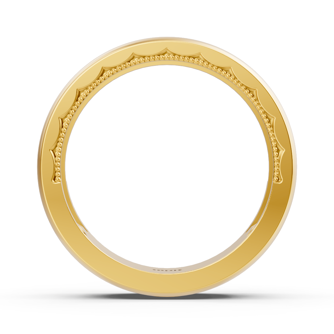 Birgie diamond full-cut wedding band in yellow gold