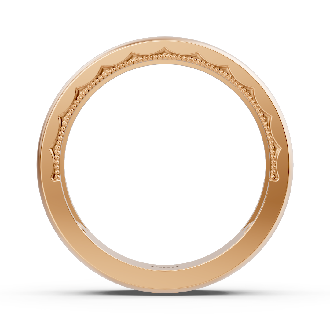 Birgie diamond full-cut wedding band in rose gold