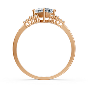 Bague Birgie en or rose avec diamants et saphirs