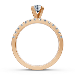 Roségold Diamant Vorsteckring mit Beisteckring