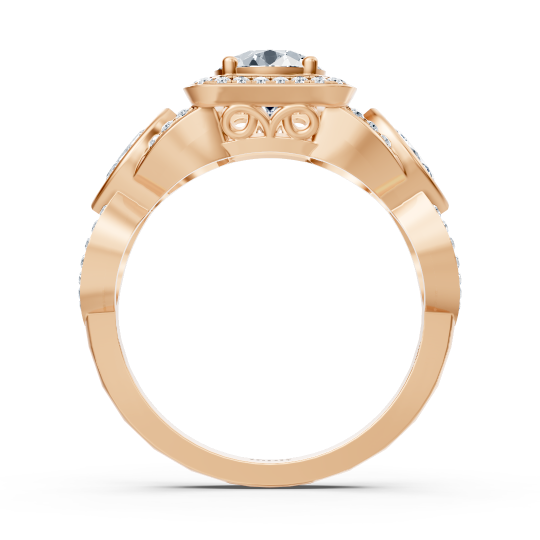 Graceful Marquise 14k Rose Gold Diamond Ring