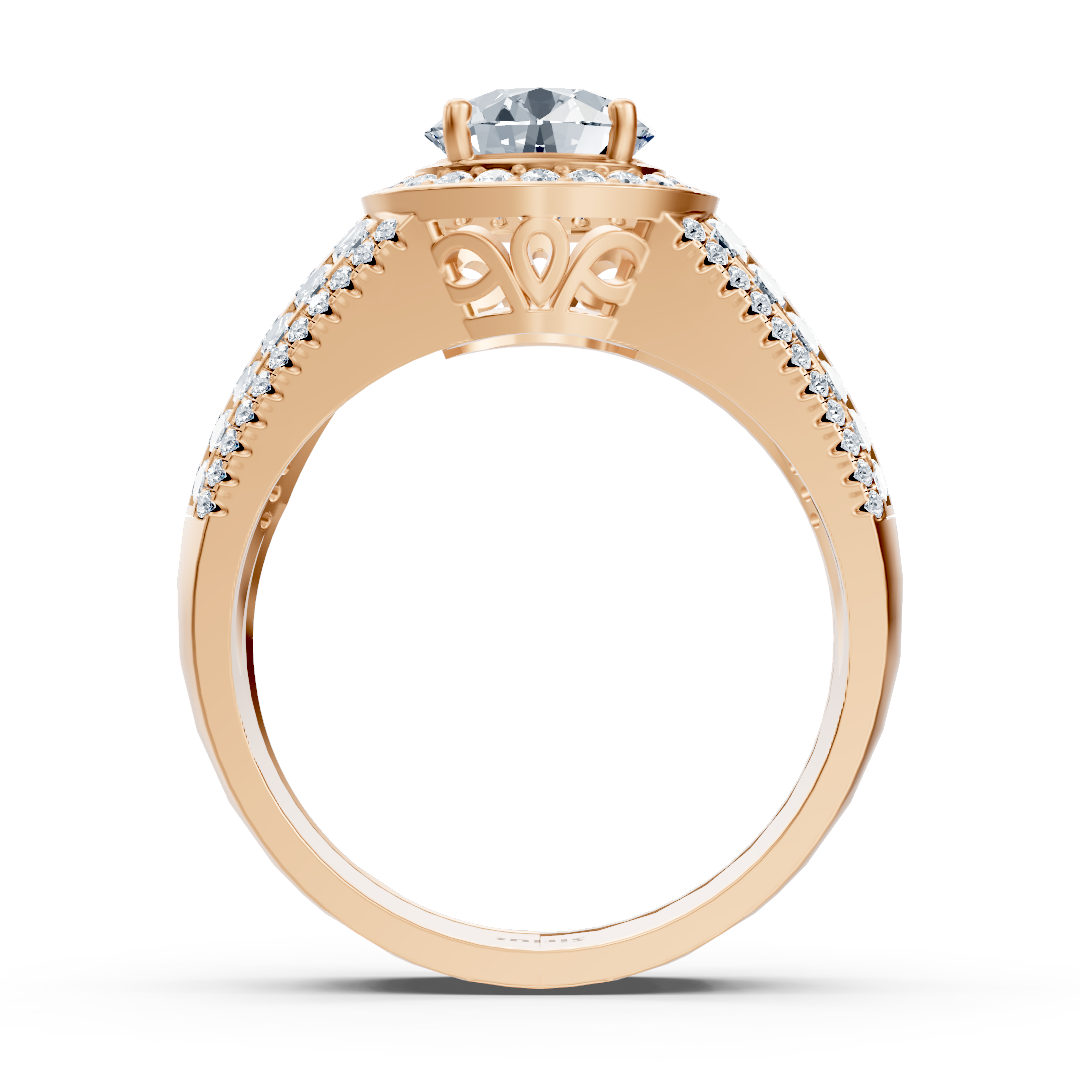 Diamantring Triple Layer 14K Roségold