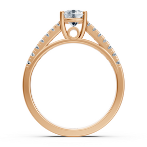 Sirius diamond ring made of 14K rose gold