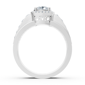 Bague en or blanc 14 carats avec diamants Brilliant Aura