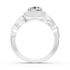 Vintage Elegance 14k white gold diamond ring