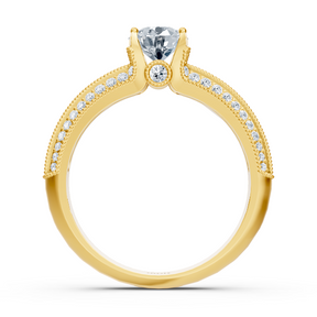 Yellow Gold Diamond Bypass Ring - Sparkling &amp; Romantic