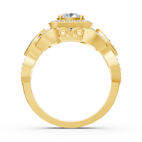 Graceful Marquise 14k Yellow Gold Diamond Ring