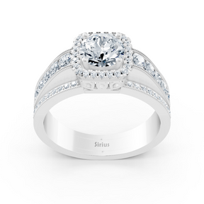 Bague en or blanc 14 carats avec diamants Brilliant Aura