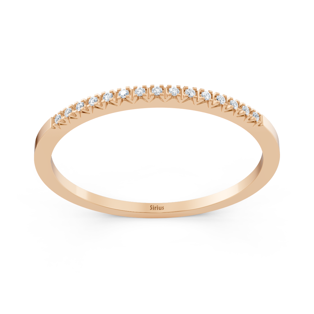 Roségold Diamant Memoire Ring