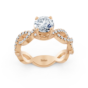 Rose gold diamond engagement ring "Vine Tendril"