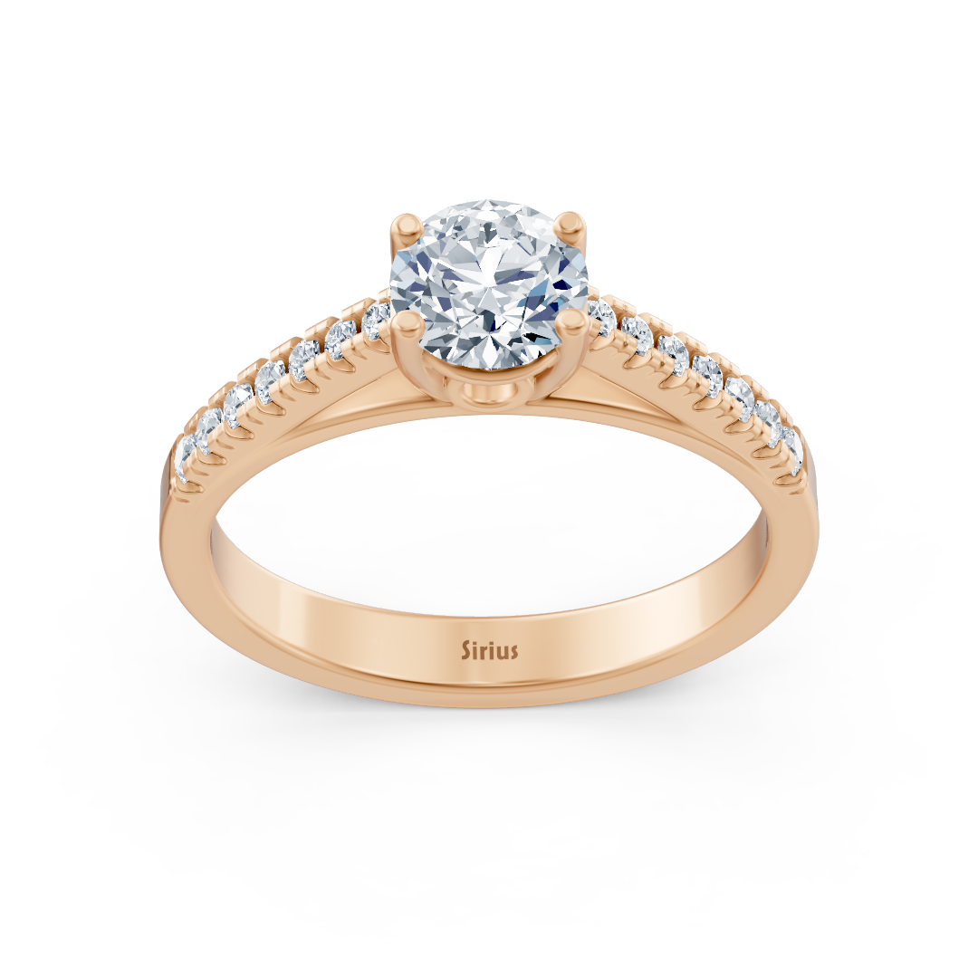 Diamantring Sirius aus 14K Rosegold