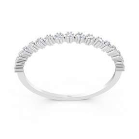 bague vague en or blanc et diamants