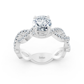 White gold diamond engagement ring "Vine Tendril"