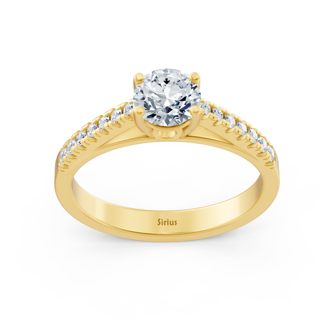 Diamantring Sirius aus 14K Gelbgold