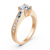 Rosegold Diamant Ring mit Akzent Diamanten - 1.62ct Gesamtgewicht