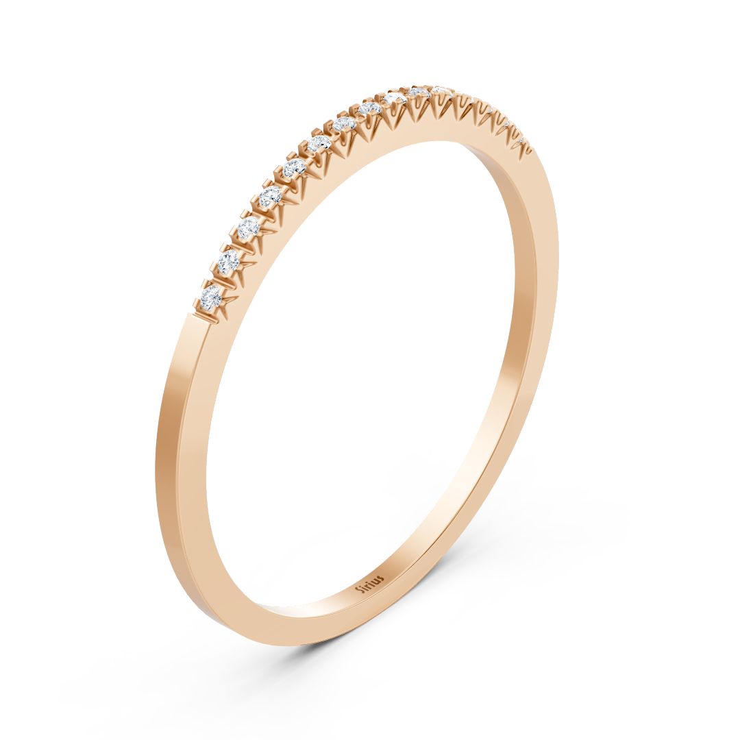 Roségold Diamant Memoire Ring