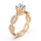 Rose gold diamond engagement ring "Vine Tendril"