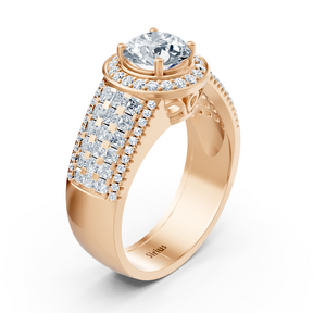 Diamantring Triple Layer 14K Roségold