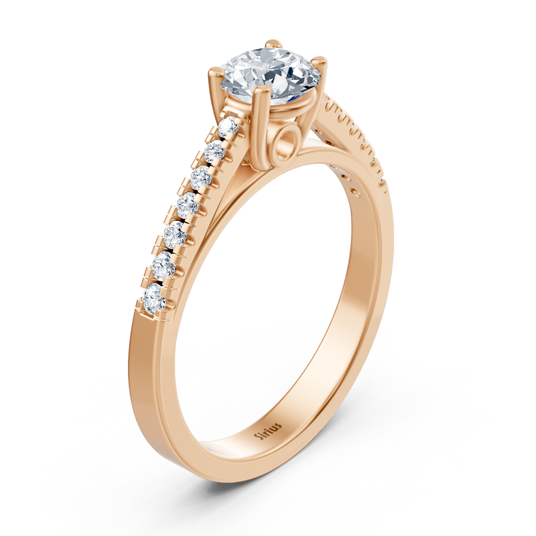 Diamantring Sirius aus 14K Rosegold