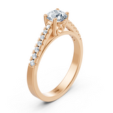 Sirius diamond ring made of 14K rose gold