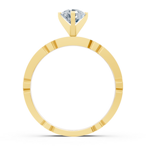Yellow gold diamond ring - timeless design