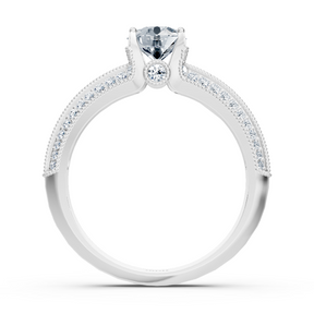 White Gold Diamond Bypass Ring - Sparkling &amp; Romantic