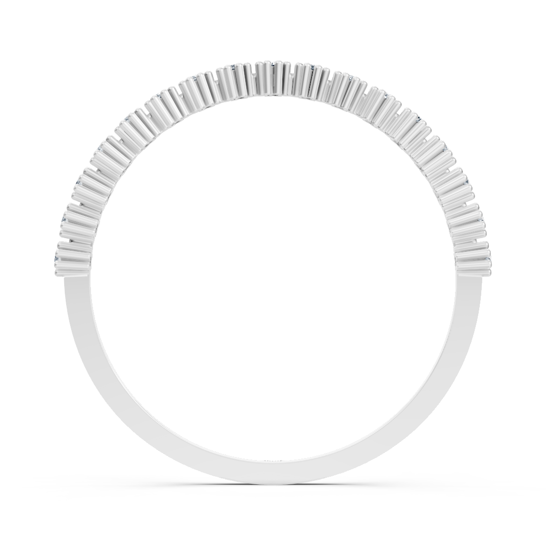 bague vague en or blanc et diamants