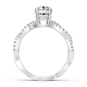 White gold diamond engagement ring "Vine Tendril"