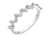 Birgie Halb-Eternity-Ring mit Baguette- und runden Diamanten