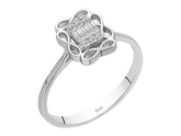 Birgie Baguetteschliff-Diamant-Blumenring