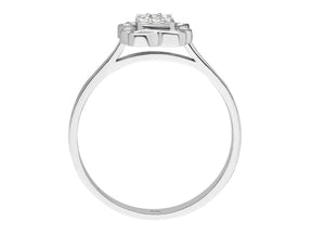 Birgie Baguetteschliff-Diamant-Blumenring