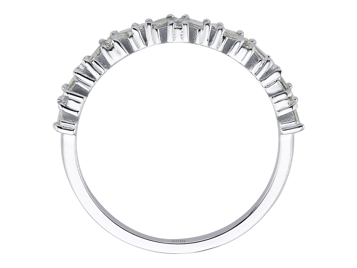 Birgie Diamant-Ring mit Baguette- und Rundschliff