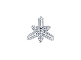 Elegante Diamant Ohrstecker mit Baguette- und runden Diamanten, 0.11 Karat, 14K Gold