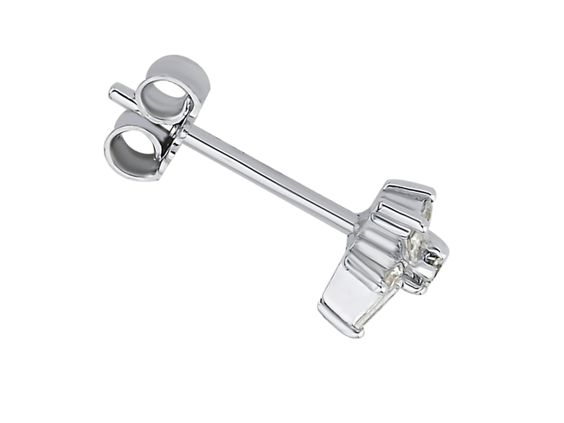 Elegante Diamant Ohrstecker mit Baguette- und runden Diamanten, 0.11 Karat, 14K Gold