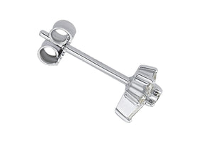 Elegante Diamant Ohrstecker mit Baguette- und runden Diamanten, 0.11 Karat, 14K Gold