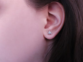 Elegante Diamant Ohrstecker mit Baguette- und runden Diamanten, 0.23 Karat, 14K Gold
