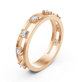 Anneau d'éternité en diamant en or rose 18K