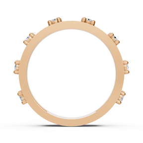Anneau d'éternité en diamant en or rose 18K