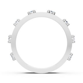 Anneau d'éternité en diamant en or blanc 18 carats