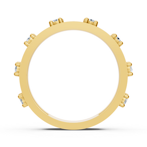 Anneau d'éternité de diamant en or jaune 18K