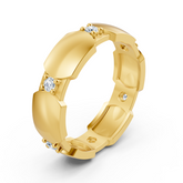 Exklusiver Diamantring aus 14K Gelbgold mit Diamanten