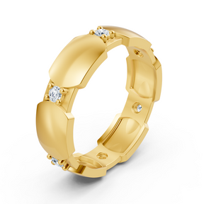 Exklusiver Diamantring aus 14K Gelbgold mit Diamanten