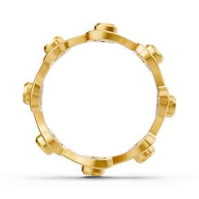 Bague diamant Birgie en or jaune 14 carats – taille ronde avec sertissage clos
