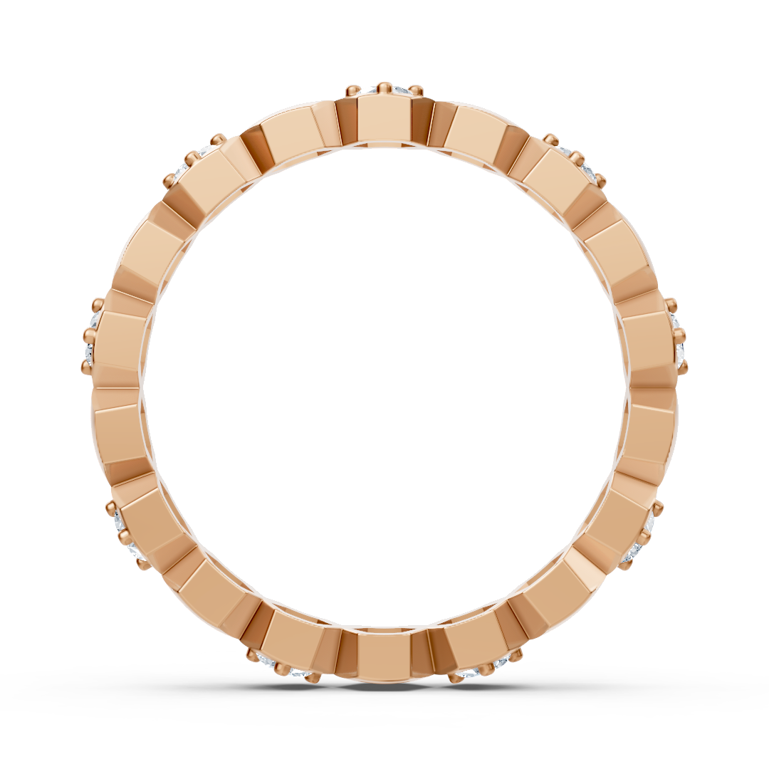 Birgie Diamantring Roségold 14k-hexagon Design