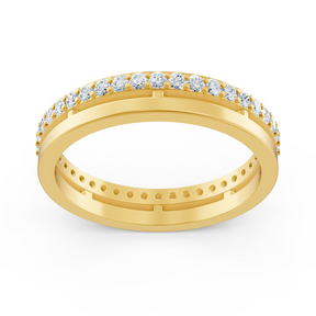 Diamond eternity ring 14K yellow gold – 0.42 ct