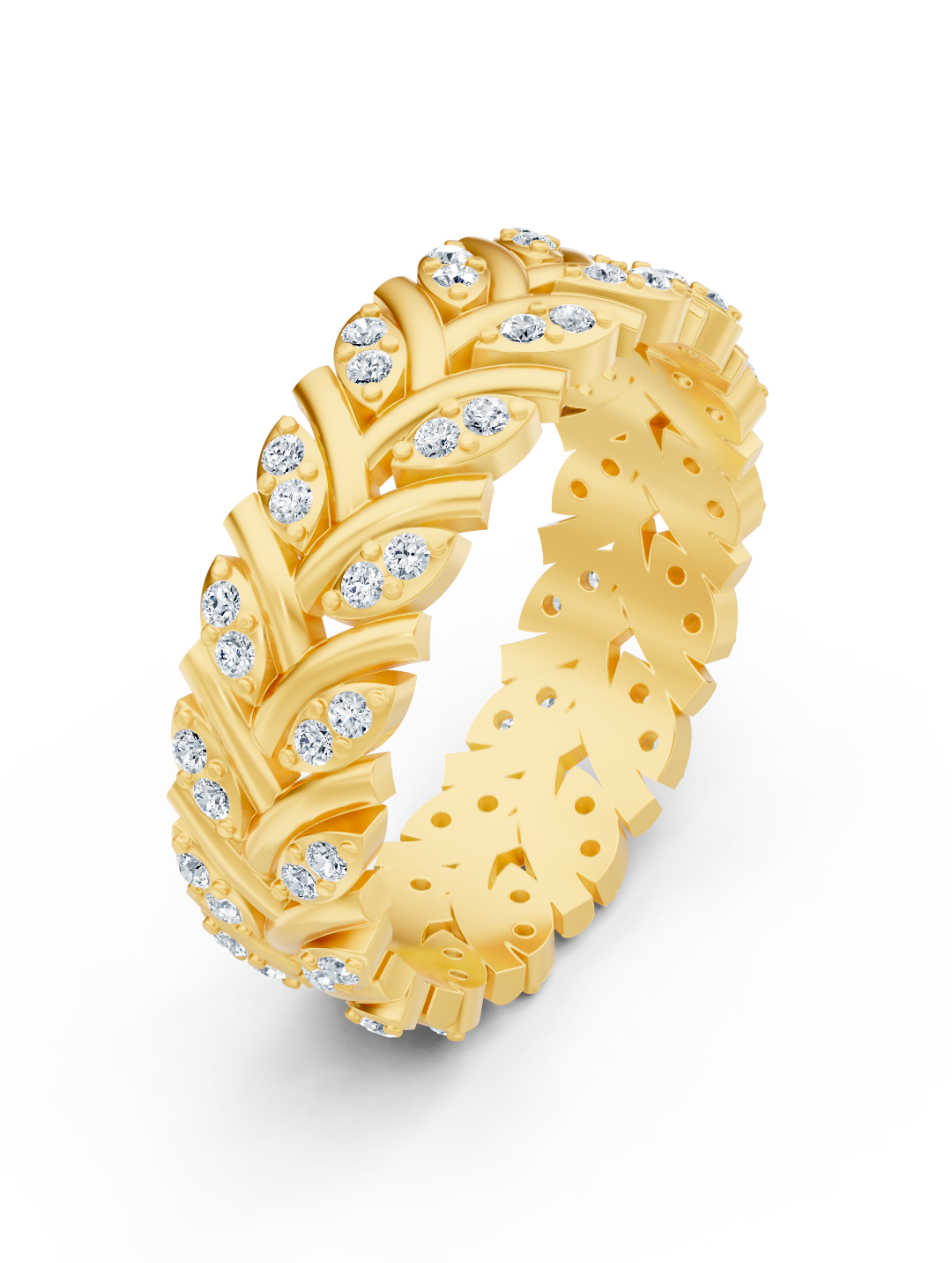 Birgie 14K Yellow Gold Eternity Ring with Diamonds